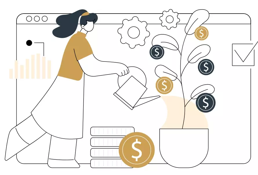 Investment funds analyzing financial data before investing in a company